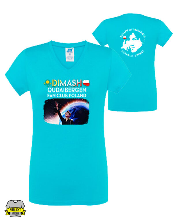 koszulka damska w serek fanklubu Dimash Qudaibergen koszulka damska w serek fanklubu Dimash Qudaibergen