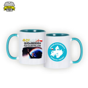 kubek z turkusowym wnętrzem i uchem fanklubu Dimash Qudaibergen kubek z turkusowym wnętrzem i uchem fanklubu Dimash Qudaibergen