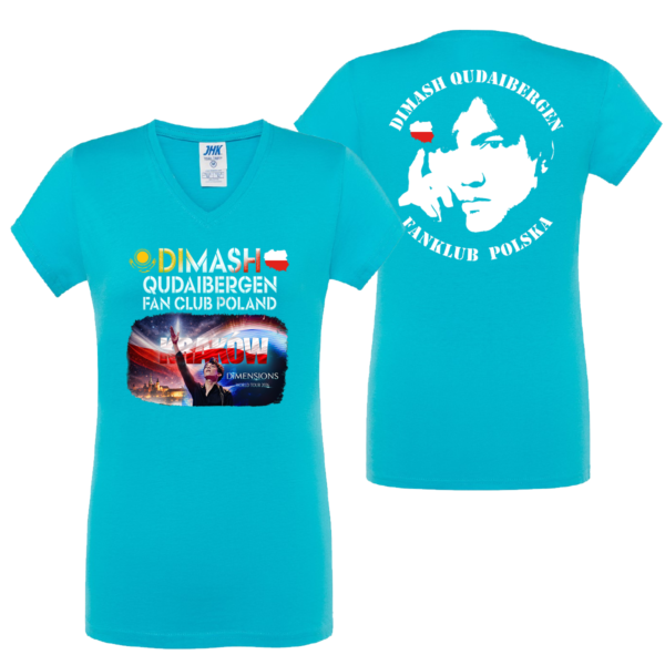 koszulka damska w serek fanklubu Qudaibergen Dimash koszulka damska w serek fanklubu Qudaibergen Dimash