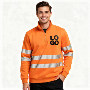 Bluza ostrzegawcza rozpinana z nadrukiem Bluza ostrzegawcza rozpinana z nadrukiem