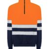 Bluza ostrzegawcza rozpinana z nadrukiem – granatowo-pomarańczowy nyorf Bluza ostrzegawcza rozpinana z nadrukiem – granatowo-pomarańczowy nyorf