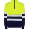 Bluza ostrzegawcza rozpinana z nadrukiem – granatowo-żółty nysyf Bluza ostrzegawcza rozpinana z nadrukiem – granatowo-żółty nysyf