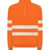 Bluza ostrzegawcza rozpinana z nadrukiem – pomarańczowy jaskrawy Bluza ostrzegawcza rozpinana z nadrukiem – pomarańczowy jaskrawy