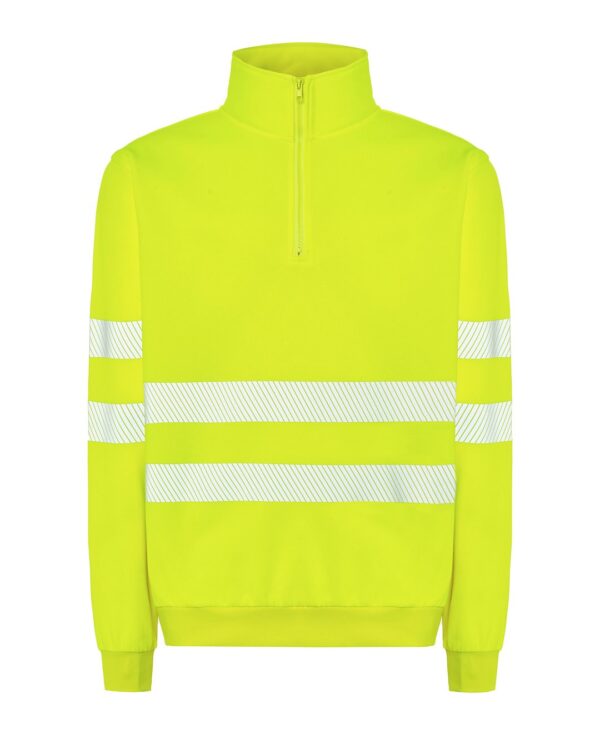 Bluza ostrzegawcza rozpinana z nadrukiem – żółty jaskrawy Bluza ostrzegawcza rozpinana z nadrukiem – żółty jaskrawy