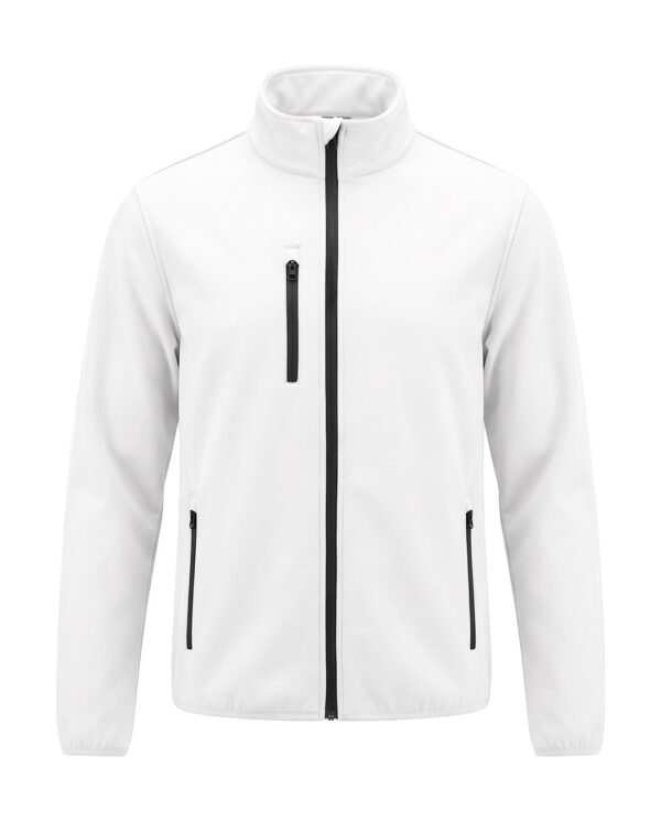 Kurtka softshell 10 kolorów z własnym nadrukiem – biały Kurtka softshell 10 kolorów z własnym nadrukiem – biały