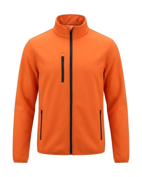 Kurtka softshell 10 kolorów z własnym nadrukiem – pomarańczowy Kurtka softshell 10 kolorów z własnym nadrukiem – pomarańczowy