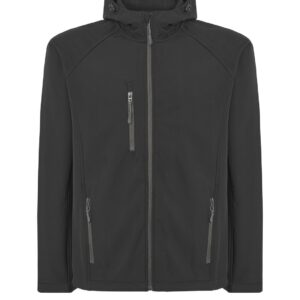 Kurtka softshell kaptur na stałe z własnym nadrukiem