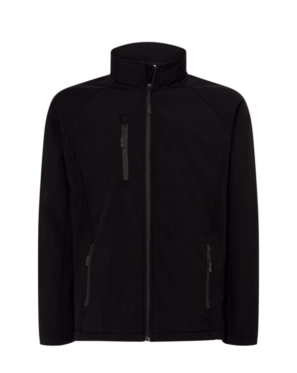 Kurtka softshell na wiatr i deszcz z własnym nadrukiem – czarny Kurtka softshell na wiatr i deszcz z własnym nadrukiem – czarny