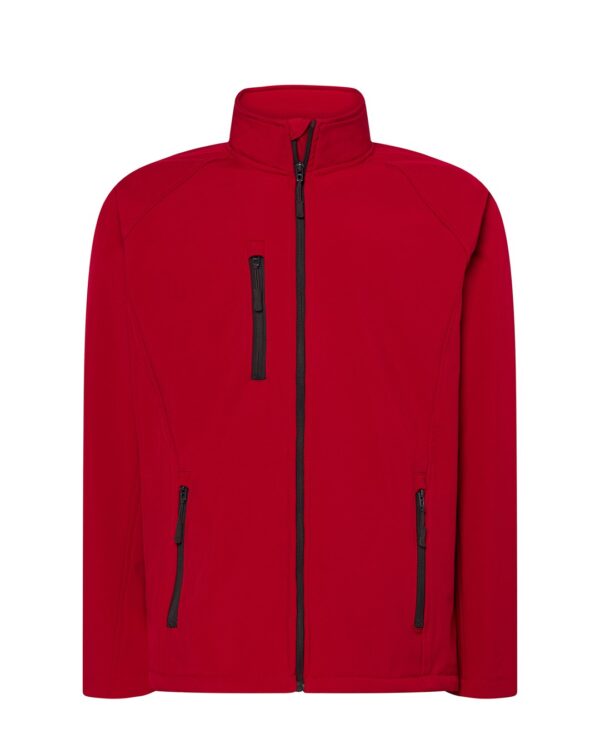 Kurtka softshell na wiatr i deszcz z własnym nadrukiem – czerwony Kurtka softshell na wiatr i deszcz z własnym nadrukiem – czerwony