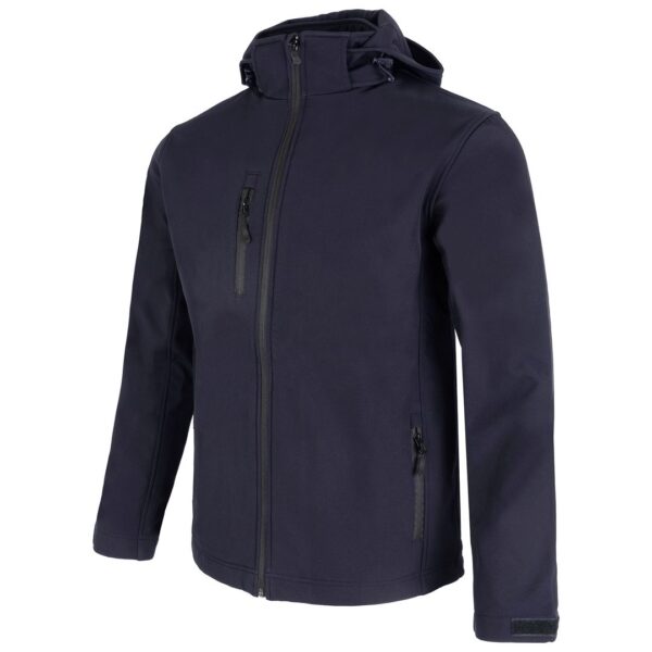 Kurtka softshell odpinany kaptur z własnym nadrukiem – granatowy Kurtka softshell odpinany kaptur z własnym nadrukiem – granatowy