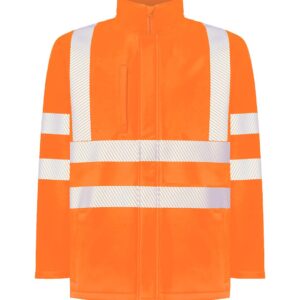 Kurtka softshell ostrzegawcza z nadrukiem – pomarańczowy jaskrawy
