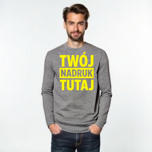 Bluza bez kaptura ekonomiczna z własnym nadrukiem Bluza bez kaptura ekonomiczna z własnym nadrukiem