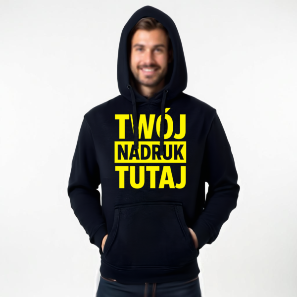 Bluza ocieplana od środka z własnym nadrukiem Bluza ocieplana od środka z własnym nadrukiem