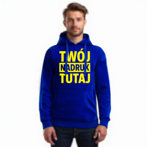 Bluza z kapturem gruba i ciepła z własnym nadrukiem Bluza z kapturem gruba i ciepła z własnym nadrukiem