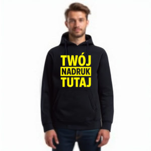Bluza z kapturem lżejsza z własnym nadrukiem Bluza z kapturem lżejsza z własnym nadrukiem