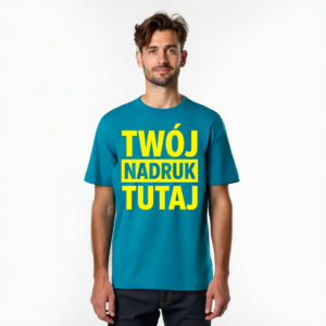 Koszulka oversize z grubej bawełny z własnym nadrukiem Koszulka oversize z grubej bawełny z własnym nadrukiem