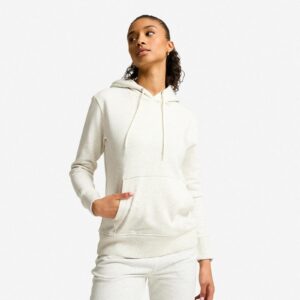 Bluza sportowa damska z kapturem z własnym nadrukiem Perłowy szary Bluza sportowa damska z kapturem z własnym nadrukiem Perłowy szary