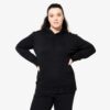 Bluza sportowa damska z kapturem z własnym nadrukiem Ultraczarny Bluza sportowa damska z kapturem z własnym nadrukiem Ultraczarny