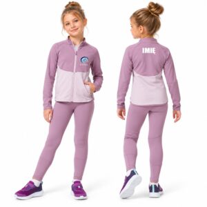 Dres dziecięcy gimnastyczny GIMSPORT z imieniem