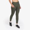 Legginsy sportowe damskie z własnym nadrukiem Ciemny khaki Legginsy sportowe damskie z własnym nadrukiem Ciemny khaki