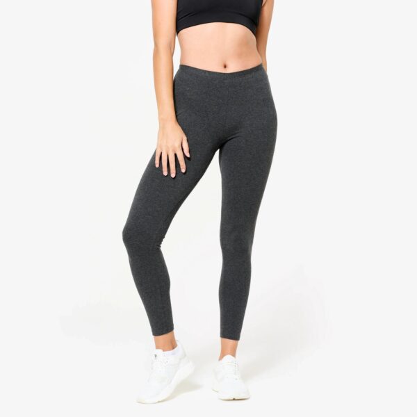 Legginsy sportowe damskie z własnym nadrukiem Szary Legginsy sportowe damskie z własnym nadrukiem Szary