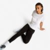 Legginsy sportowe damskie z własnym nadrukiem Ultraczarny 6 Legginsy sportowe damskie z własnym nadrukiem Ultraczarny 6